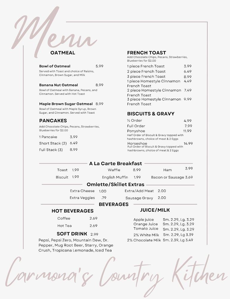 Carmona's Country Kitchen Menu image 4